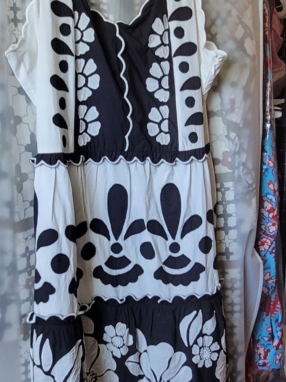FARM Rio Black and White Floral Maxi Dress - Picture 3 of 7
